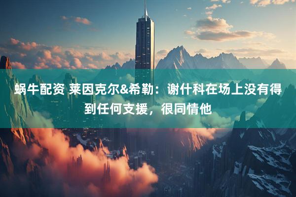 蜗牛配资 莱因克尔&希勒：谢什科在场上没有得到任何支援，很同情他