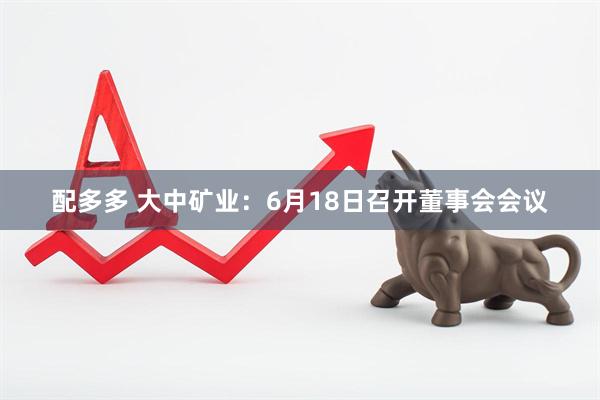 配多多 大中矿业：6月18日召开董事会会议