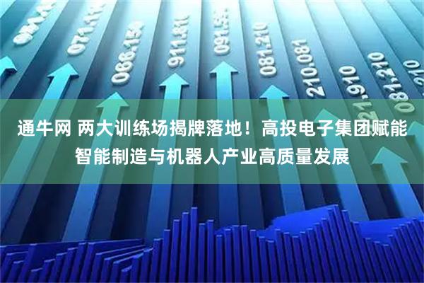 通牛网 两大训练场揭牌落地！高投电子集团赋能智能制造与机器人产业高质量发展