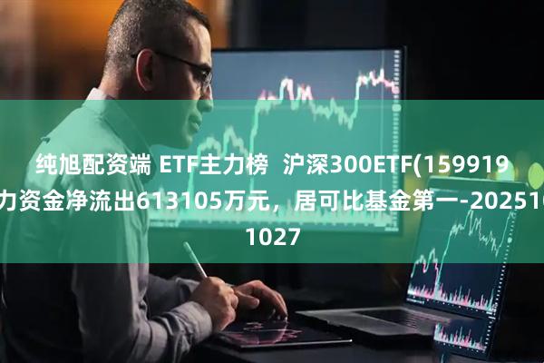 纯旭配资端 ETF主力榜  沪深300ETF(159919)主力资金净流出613105万元，居可比基金第一-20251027